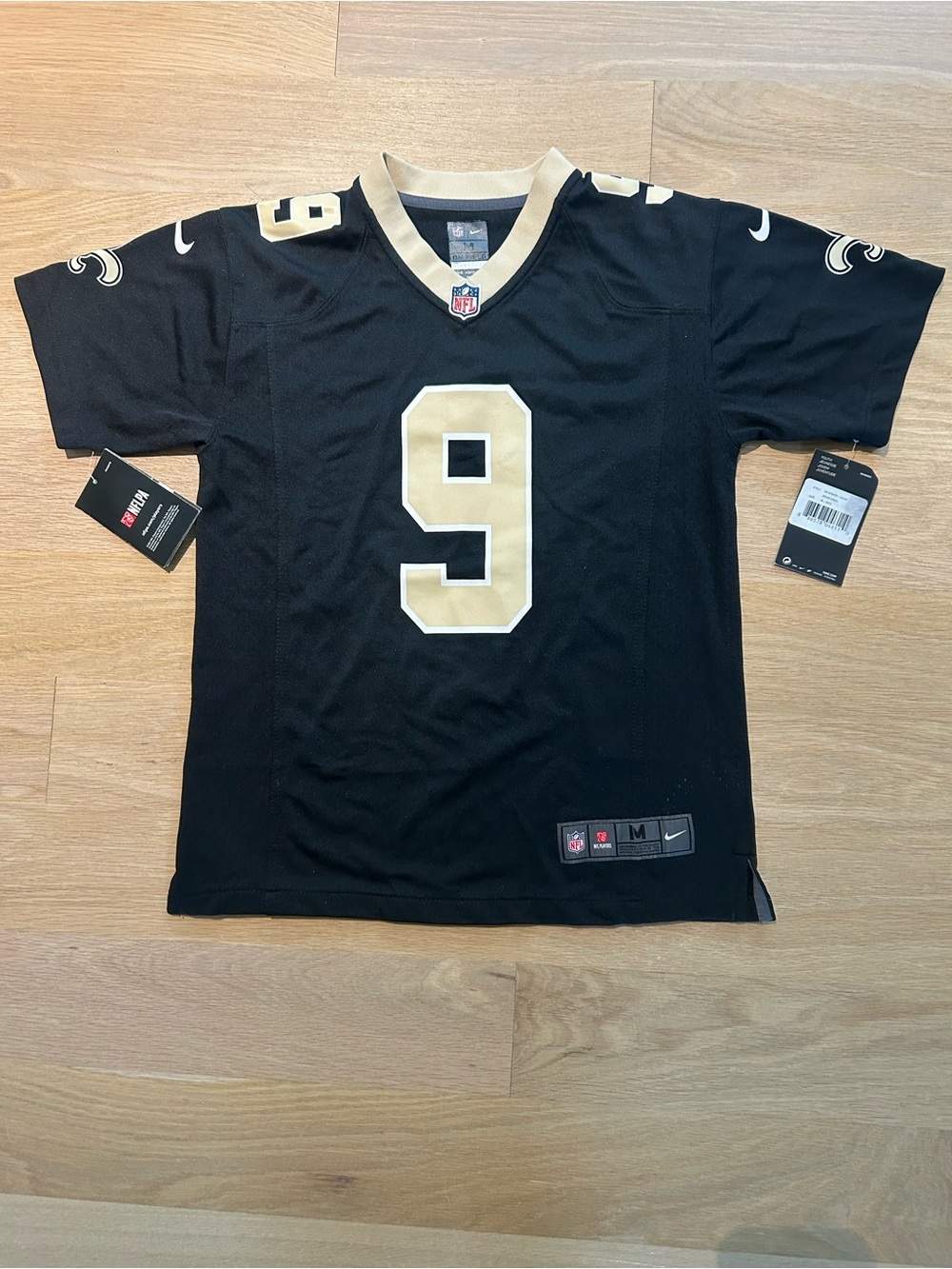 NFL Black and Gold #9 Men's Team Jersey